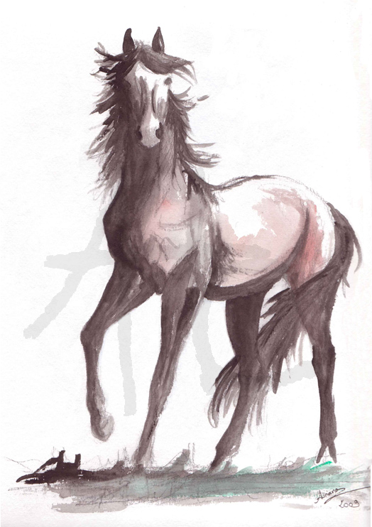 Cheval d'encre